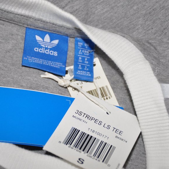 Adidas Originals Small 3 Stripes Long Sleeve Tee - Picture 5 of 5